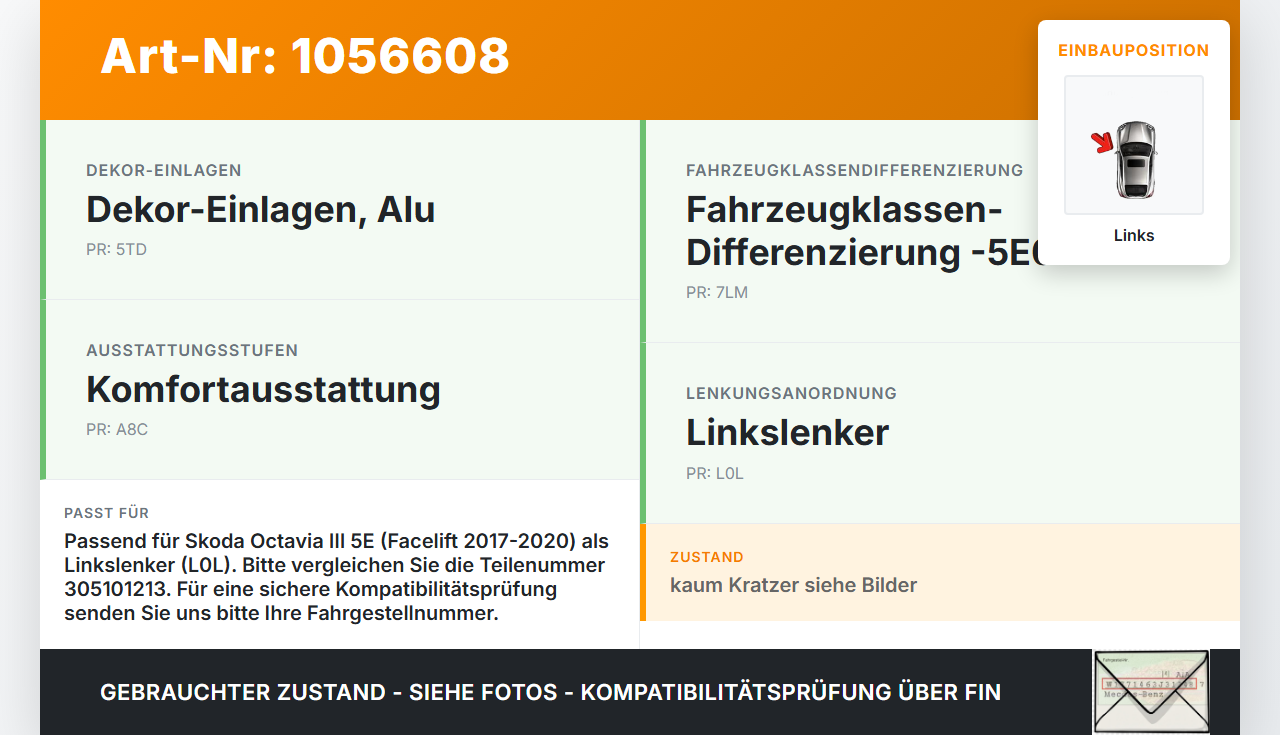 Skoda Octavia III 5E 17-20 Warnblinkschalter Schalter Skoda Octavia III 5E 17-20 17.06.2019 5E0953507E gebraucht Vorschau 3