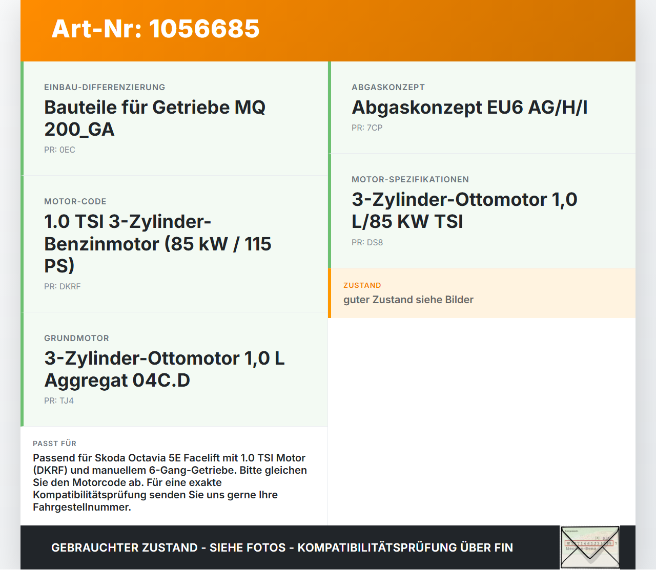 Skoda Octavia III 5E 17-20 TSi 1,0 85KW Luftfilterkasten Luftfilter Gehäuse Filterkasten Skoda Octavia III 5E 17-20... Vorschau 3