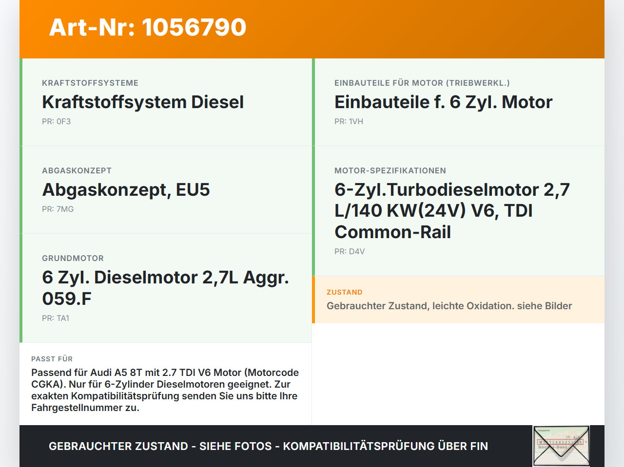 Audi A5 8T 07-12 TDI 2,7 140KW CGKA Ölfiltergehäuse Ölfilter Gehause Halter Audi A5 8T 07-12 04.12.2008 059115397AA... Vorschau 3