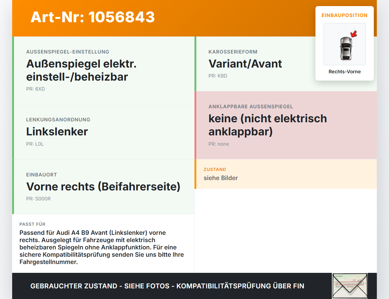Audi A4 8W B9 15-19 Steuergerät ECU Modul Türsteuergerät Rechts Vorne Audi A4 8W B9 15-19 08.08.2017 8W0959392H... Vorschau 3