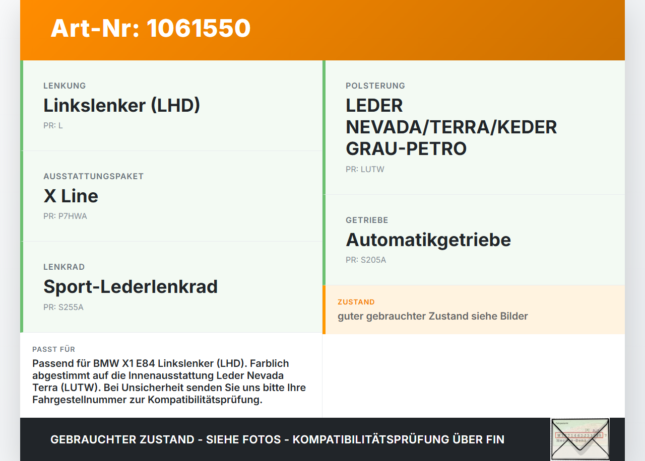 BMW X1 E84 12-15 Handbremshebel Hebel für Handbremse Bremshebel BMW X1 E84 12-15 29.04.2015 34406782749 6782749... Vorschau 3