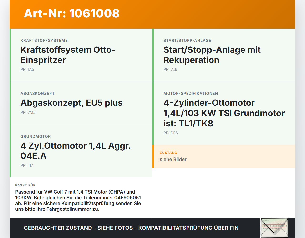 VW Golf 7 VII 5G 12-17 TSI 1,4 103KW Luftdruck MAP Sensor VW Golf 7 VII 5G 12-17 22.11.2013 0261230389 04E906051... Vorschau 3