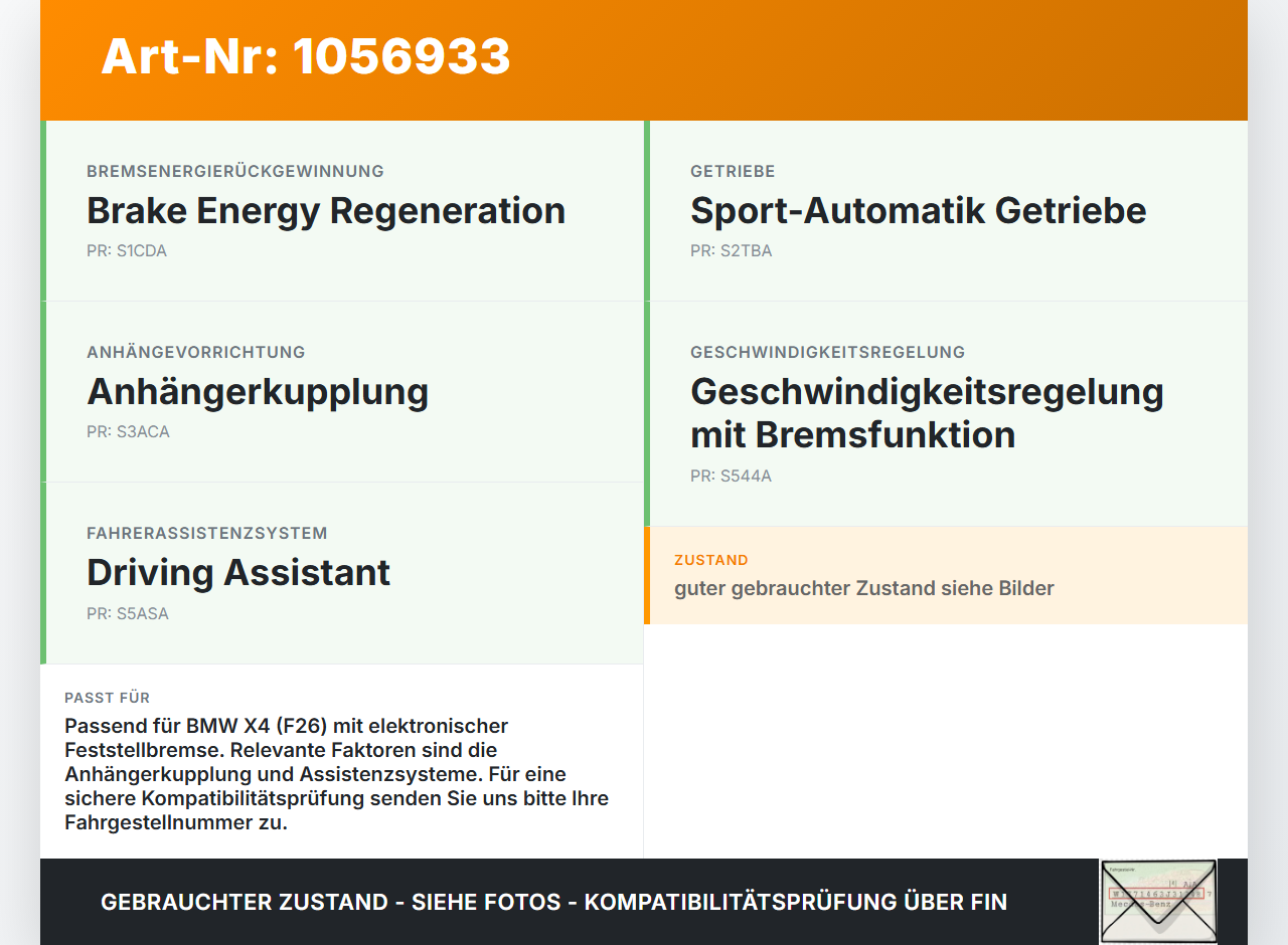 BMW X4 F26 14-18 Steuergerät ECU Modul EMF SG für Elektr. Feststellbremse BMW X4 F26 14-18 08.04.2016 6887358... Vorschau 3
