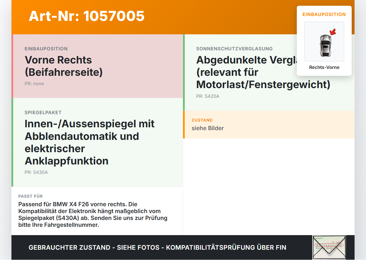 BMW X4 F26 14-18 Coupe Fensterhebermotor mit Fensterheber Rechts Vorne BMW X4 F26 14-18 08.04.2016 7322748... Vorschau 3