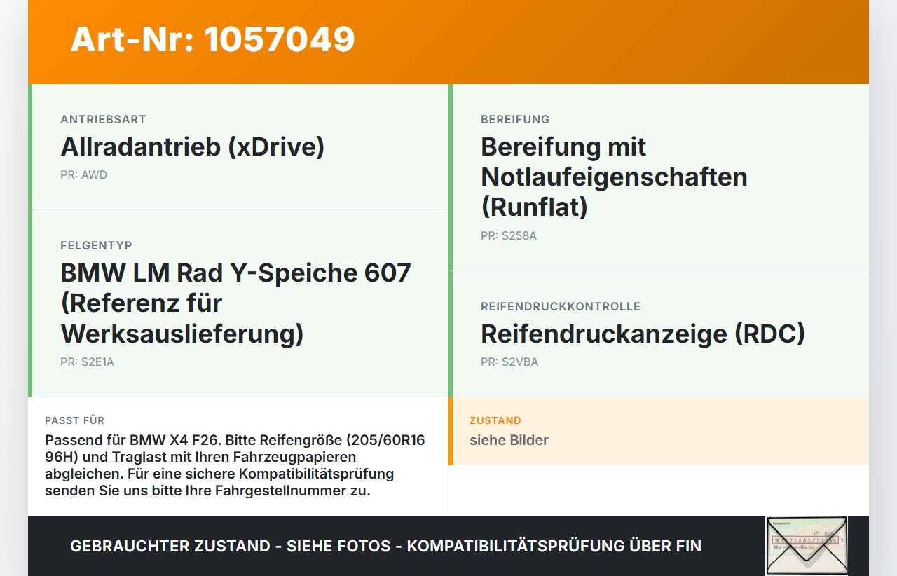 BMW X4 F26 14-18 1 x Reifen Winterreifen Semperit 205/60R16 96 H BMW X4 F26 14-18 08.04.2016 gebraucht Vorschau 3