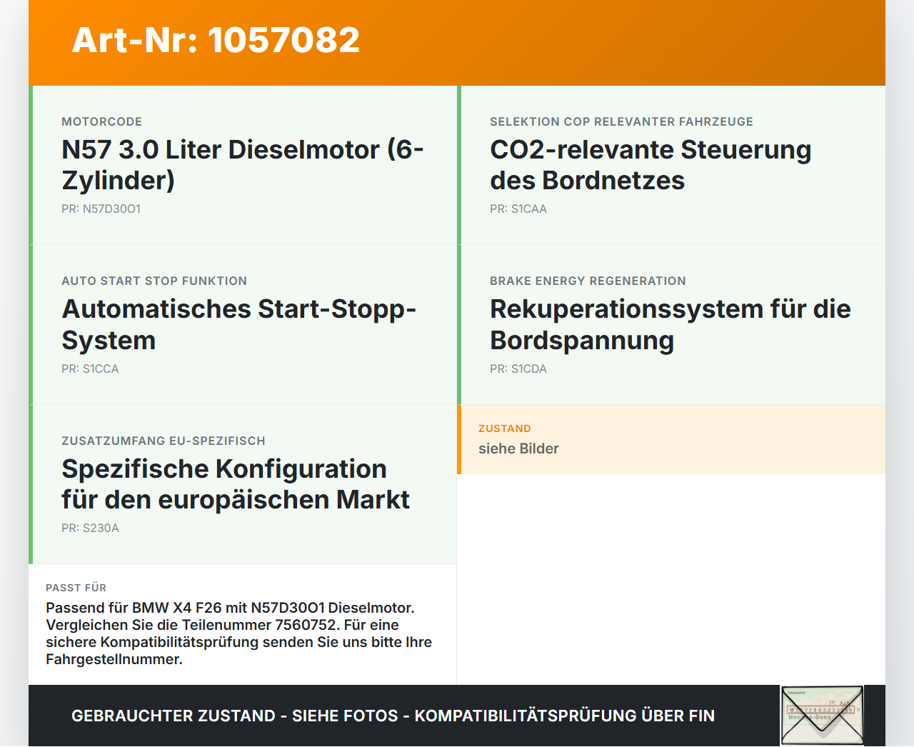 BMW X4 F26 14-18 Coupe Kabelbaum für Motor Glühkerzenkabel BMW X4 F26 14-18 08.04.2016 8583653 12518583653... Vorschau 3