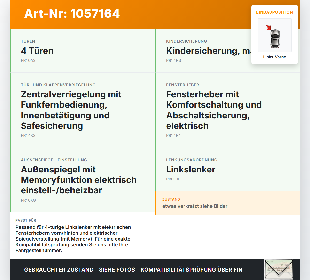 VW Golf VI 6 09-13 Kombi Fensterheberschalter Schalter Links Vorne VW Golf VI 6 09-13 15.10.2012 1K4959857B gebraucht Vorschau 3