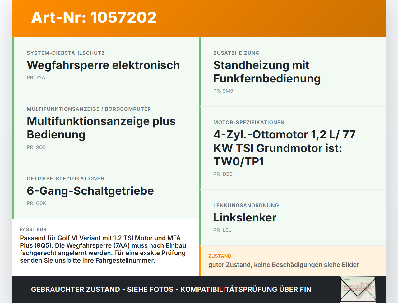 VW Golf VI 6 09-13 TSI 1,2 77KW Kombiinstrument Tacho VW Golf VI 6 09-13 15.10.2012 5K0920873 A2C34775700 gebraucht Vorschau 3