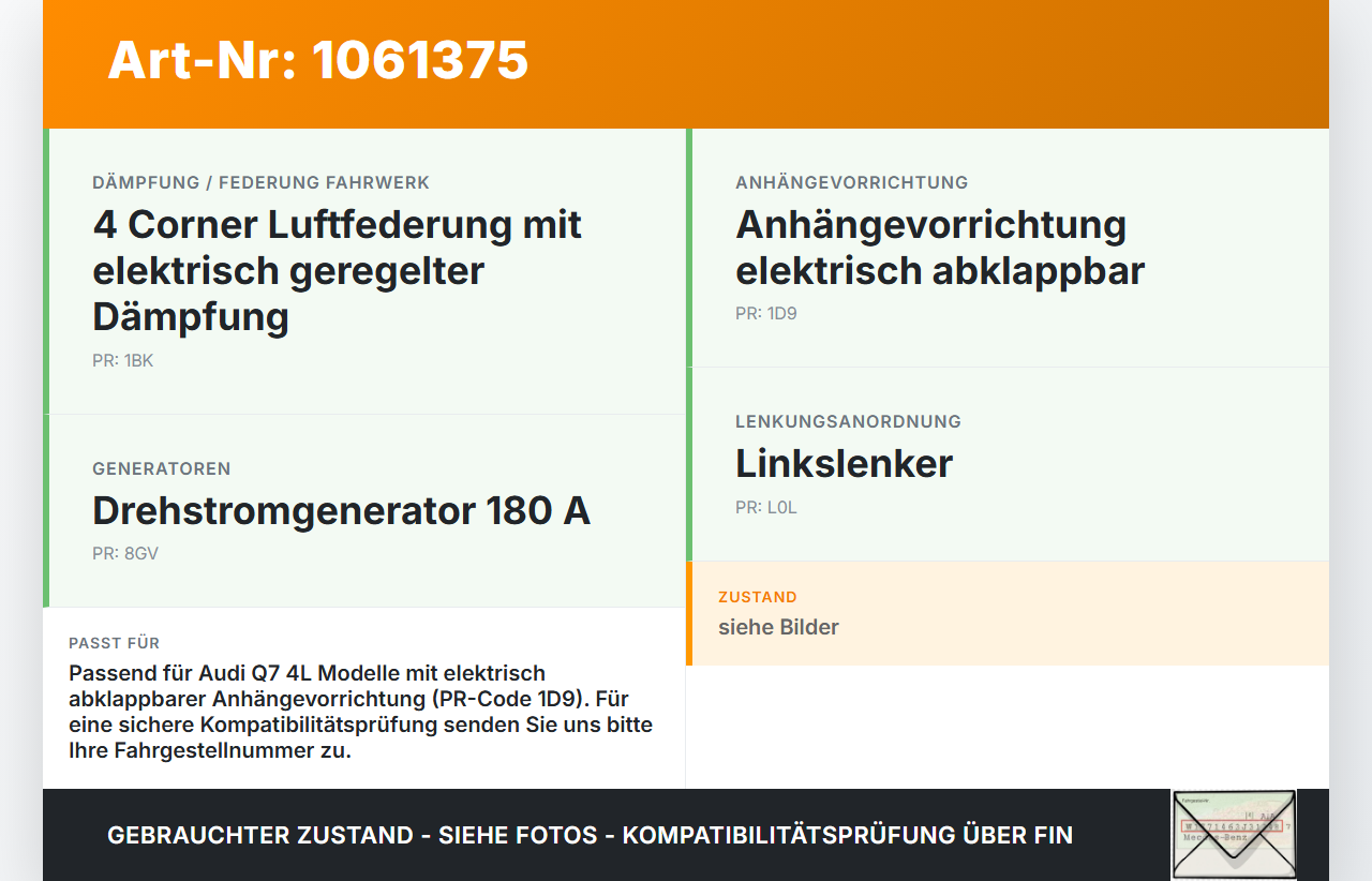 Audi Q7 4L 05-09 Steuergerät SG Anhängerkupplung Anhängersteuergerät Audi Q7 4L 05-09 26.06.2007 4L0907383C... Vorschau 3