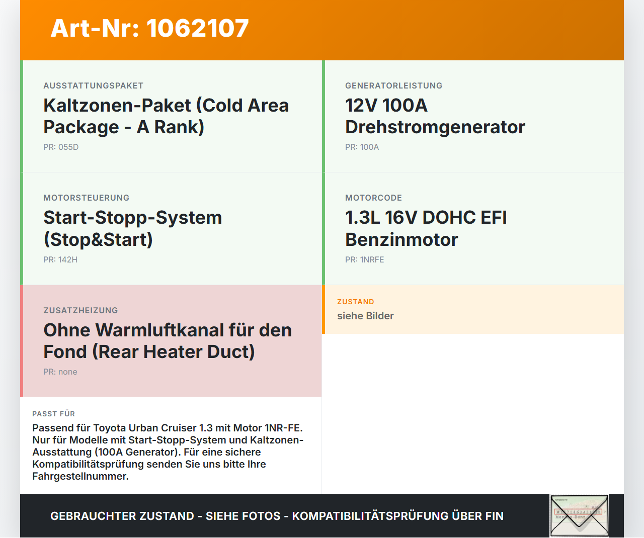 Toyota Urban Cruiser P1 09-14 1,3 74KW Lichtmaschine Generator Toyota Urban Cruiser P1 09-14 21.07.2009 2706047020... Vorschau 3