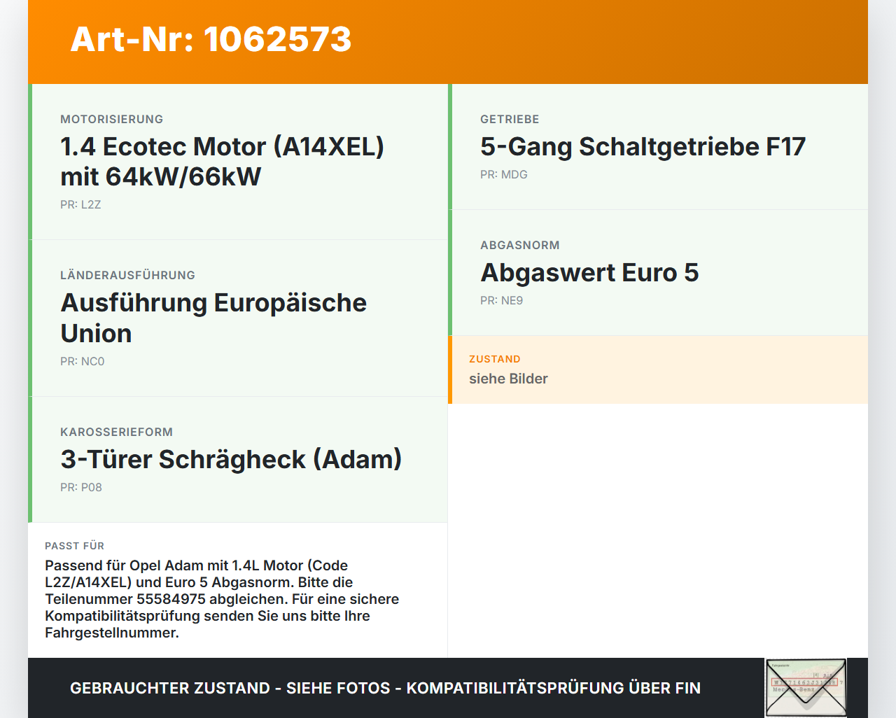 Opel Adam M13 12-19 1,4 64KW A14XEL Ansaugbrücke Ansaugkrümmer Opel Adam M13 12-19 04.10.2013 55584978 1102613S01... Vorschau 3