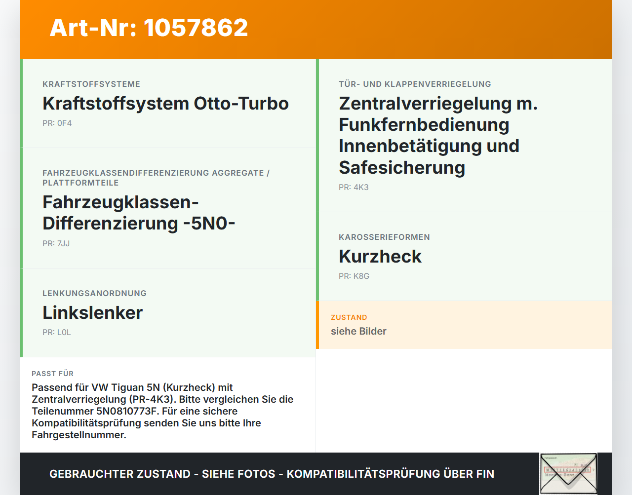 VW Tiguan 5N 11-16 Tankdeckel Stellmotor Tankklappenmotor VW Tiguan 5N 11-16 12.12.2012 5N0810773F gebraucht Vorschau 3
