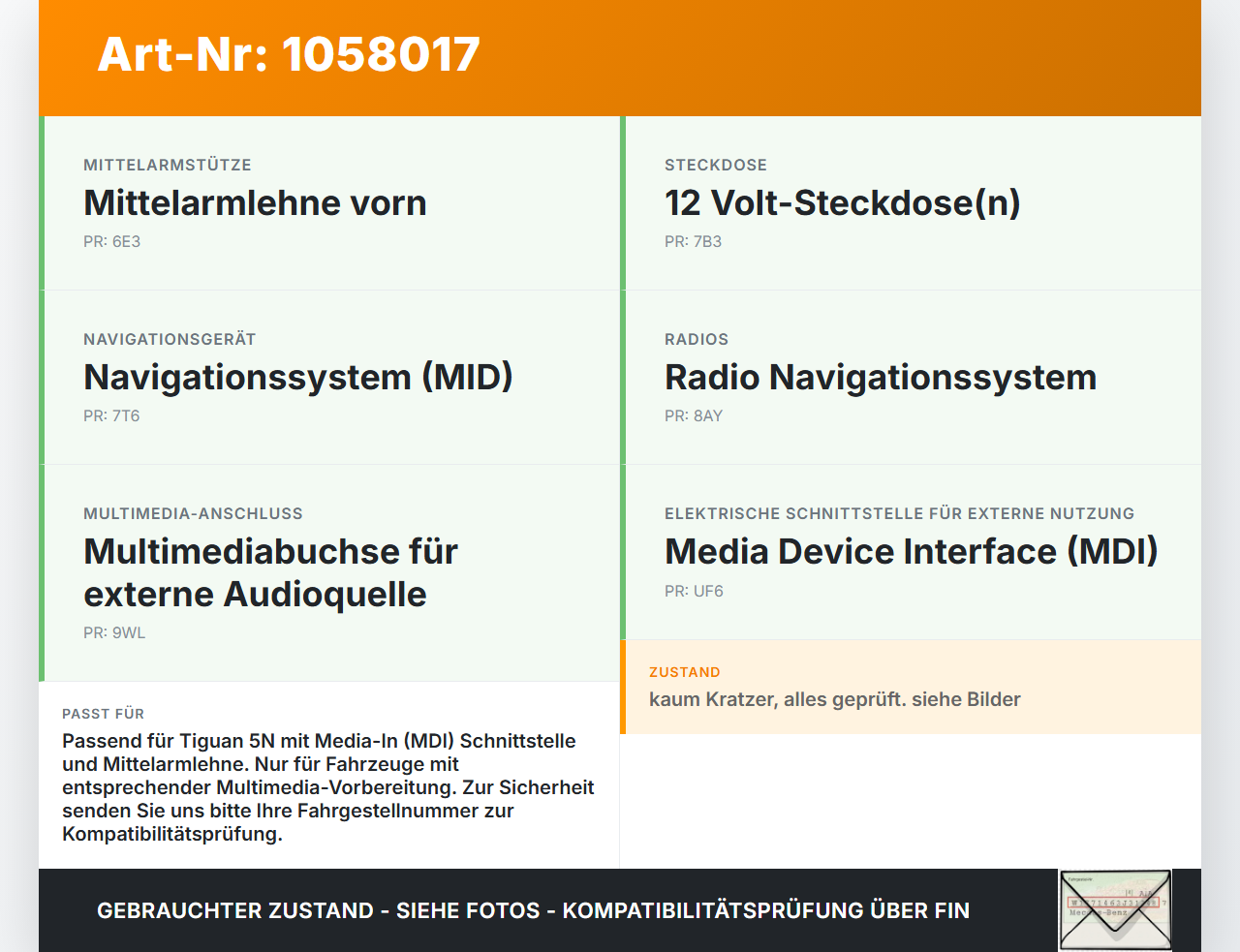 VW Tiguan 5N 11-16 Ablagefach Staufach Fach Media-In Steckdose VW Tiguan 5N 11-16 12.12.2012 5N0057342B 1000001-011... Vorschau 3