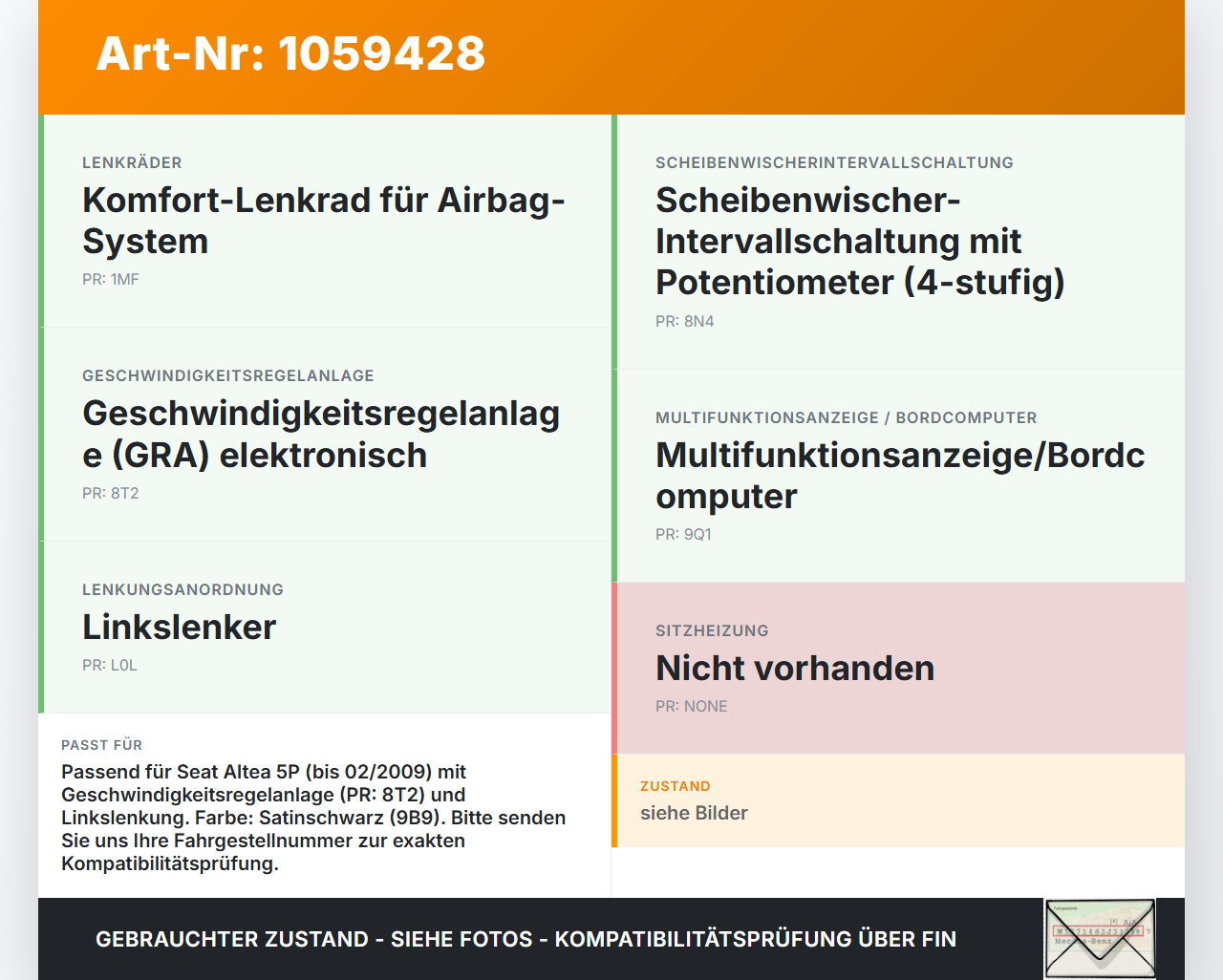 Seat Altea 5P 04-09 Blinkerschalter Lenkstockschalter Blinker Seat Altea 5P 04-09 21.11.2007 1K0953513G 1K0953513A... Vorschau 3