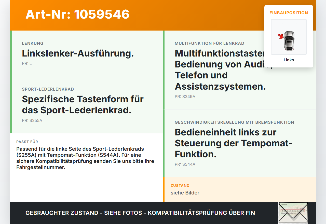 BMW 218i F45 14-18 Lenkradschalter Multifunktionstasten Schalter für Lenkrad Links BMW 218i F45 14-18 17.07.2017... Vorschau 3