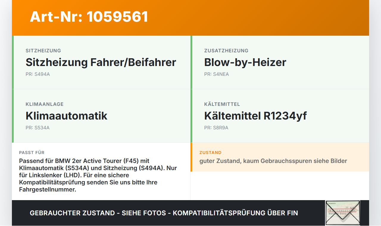 BMW 218i F45 14-18 Klimabedienteil Bedienteil Heizung Klima BMW 218i F45 14-18 17.07.2017 9371460 64119371460... Vorschau 3