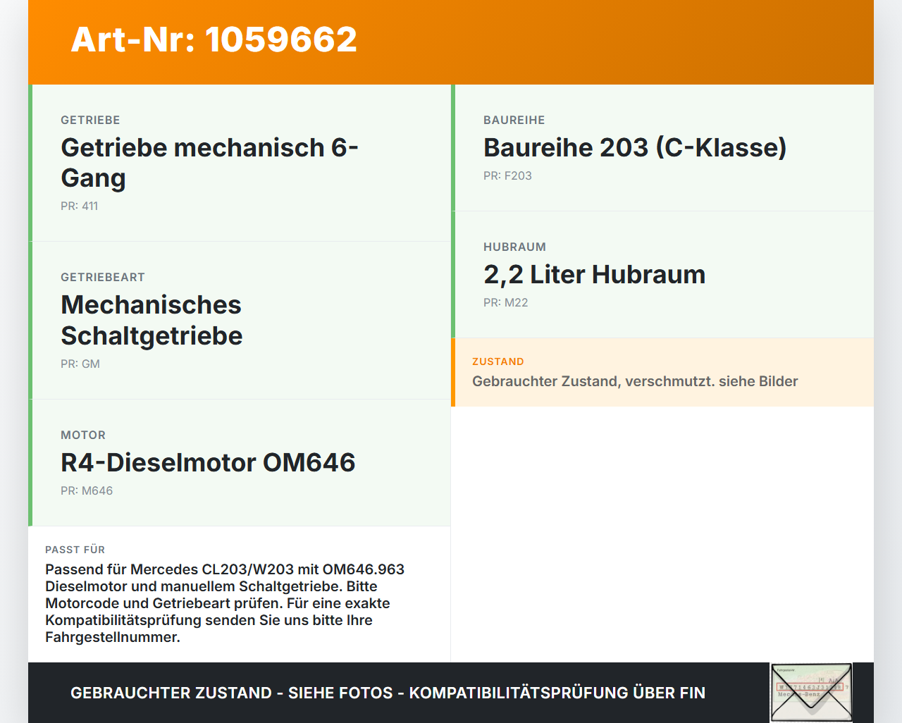 Mercedes CL203 C220 04-08 CDI 2,1 110KW 646963 Ölwanne Motorwanne Mercedes CL203 C220 04-08 04.07.2006 A6460100913... Vorschau 3