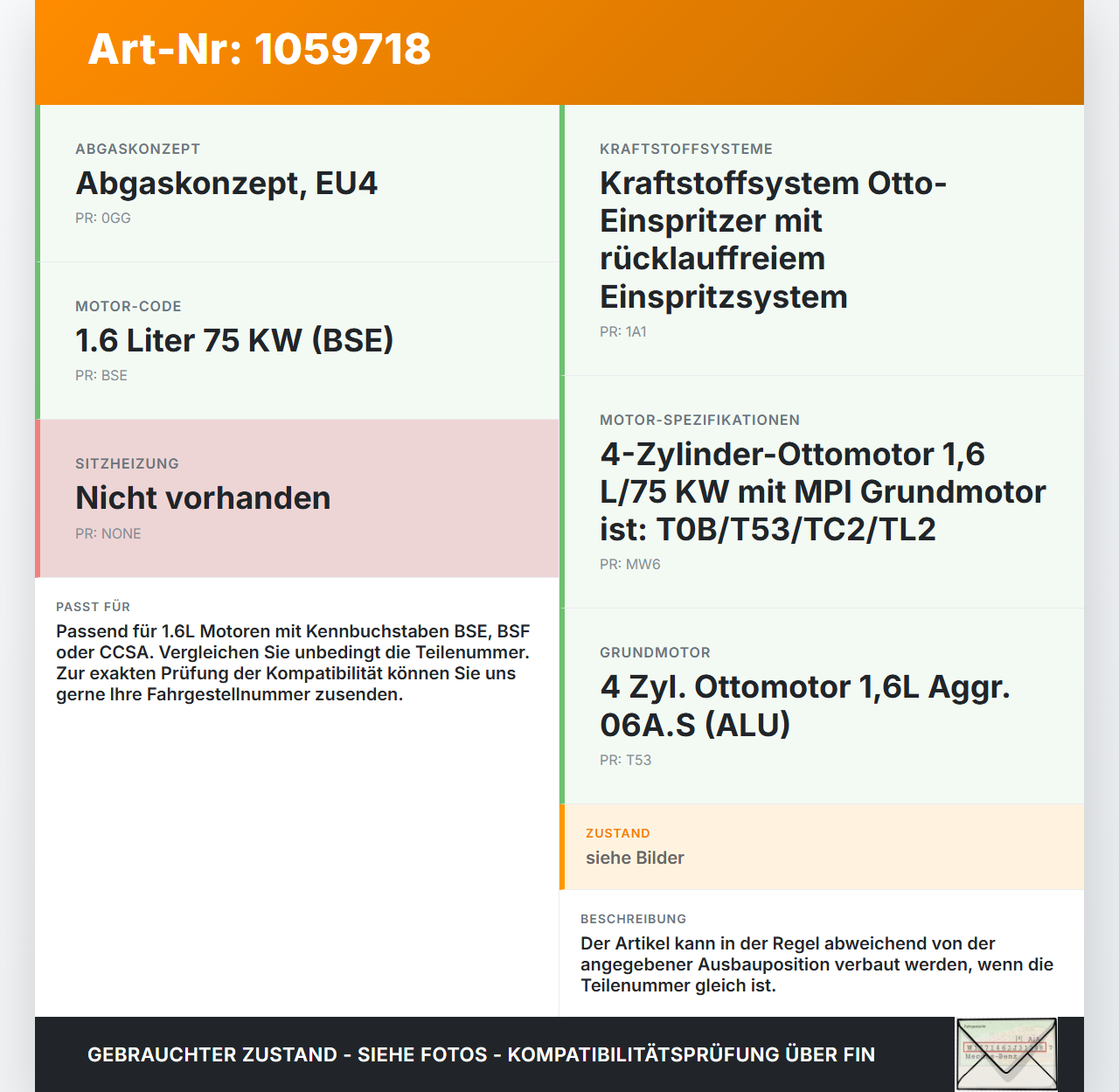 Seat Altea 5P 04-09 1,6 75KW Injektor Einspritzdüse Zyl.3 Seat Altea 5P 04-09 21.11.2007 06A906031BT gebraucht Vorschau 3