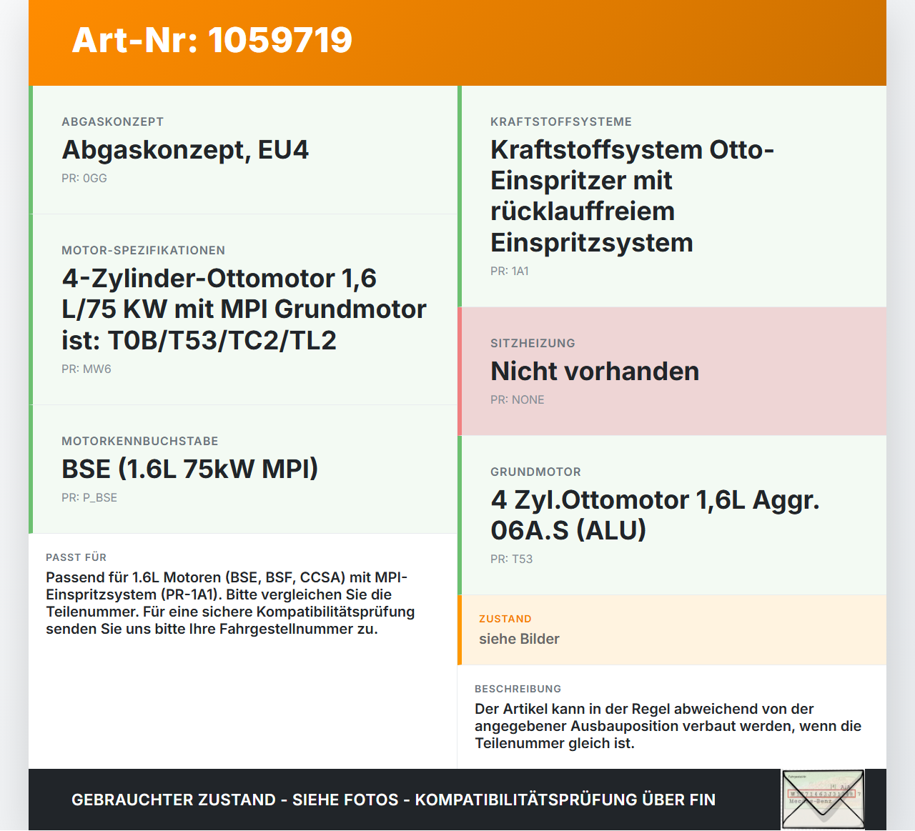 Seat Altea 5P 04-09 1,6 75KW Injektor Einspritzdüse Zyl.4 Seat Altea 5P 04-09 21.11.2007 06A133317AS 06A906031BT... Vorschau 3