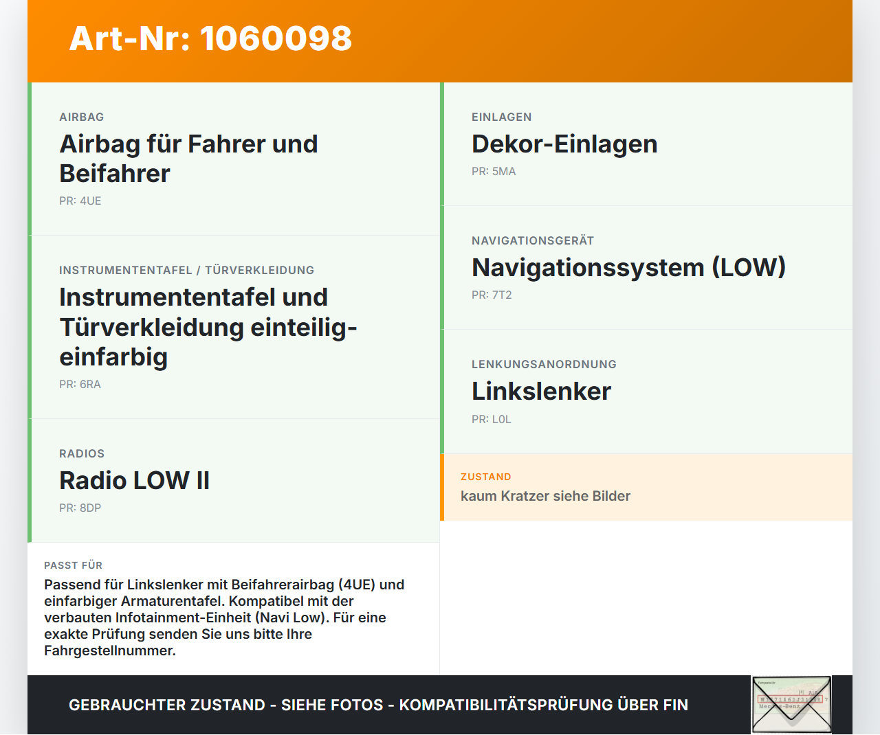 Audi A6 4G 11-14 Handschuhfach Audi A6 4G 11-14 11.04.2012 4G1857104 4G0971679D gebraucht Vorschau 3