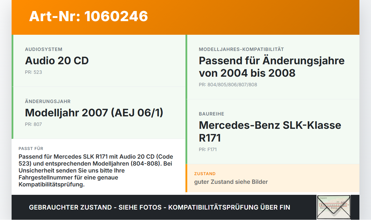 Mercedes SLK R171 04-08 Antennenverstärker Antennenweiche Mercedes SLK R171 04-08 23.11.2006 A1718200089 12412002... Vorschau 3