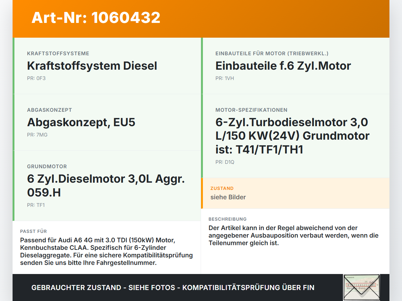 Audi A6 4G 11-14 3,0 150KW Ansaugrohr Ladeluftschlauch Luftschlauch Pos.2 Audi A6 4G 11-14 11.04.2012 4G0145737AB... Vorschau 3