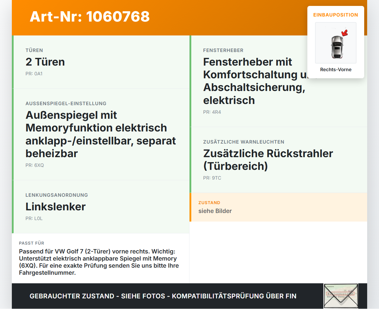 VW Golf 7 VII 5G 12-17 3T Kabelbaum für Tür und Fensterheber Rechts Vorne VW Golf 7 VII 5G 12-17 22.11.2013... Vorschau 3
