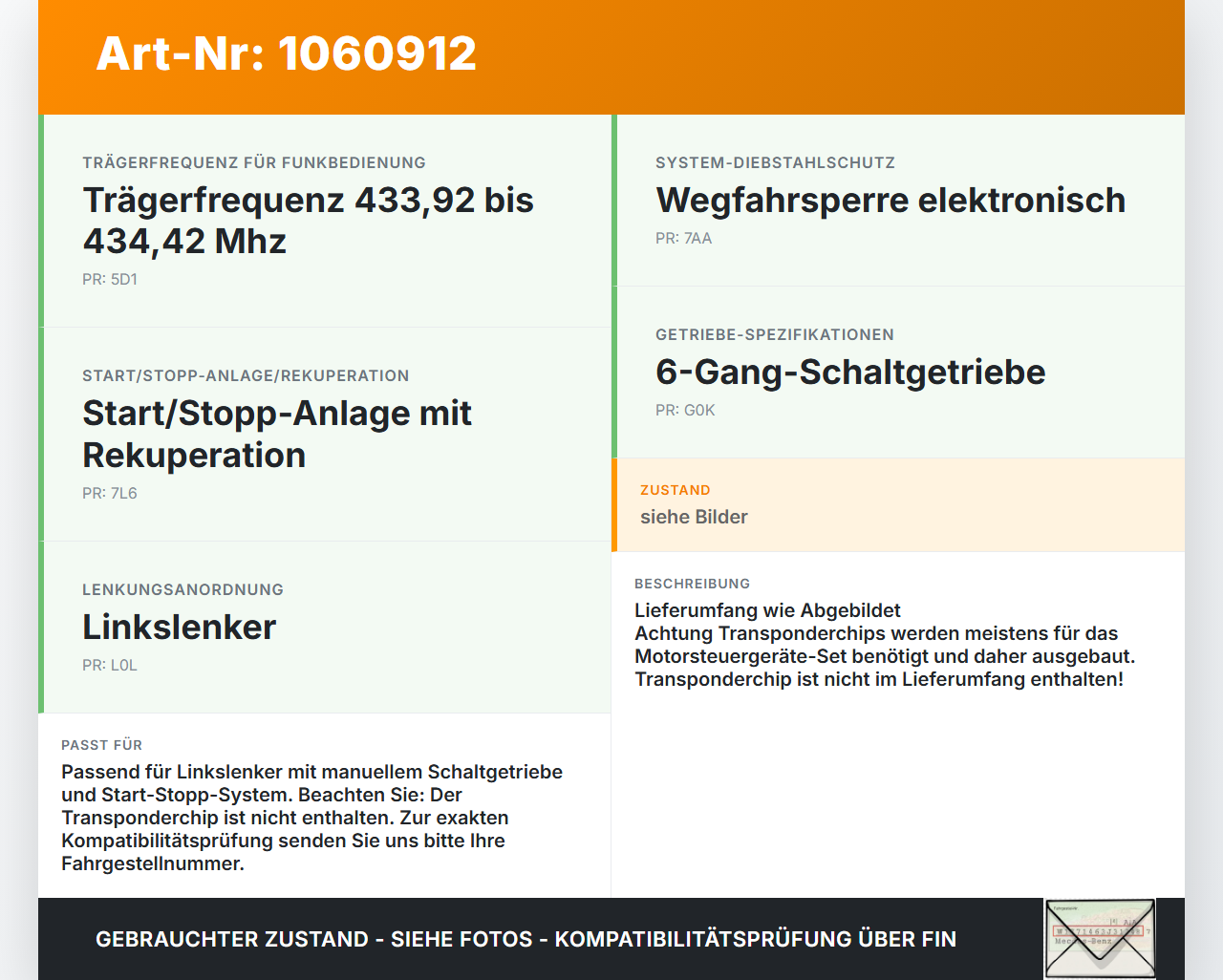 VW Golf 7 VII 5G 12-17 Zündschloss 1x Schlüssel Schließzylinder VW Golf 7 VII 5G 12-17 22.11.2013 f107905855CF gebraucht Vorschau 3