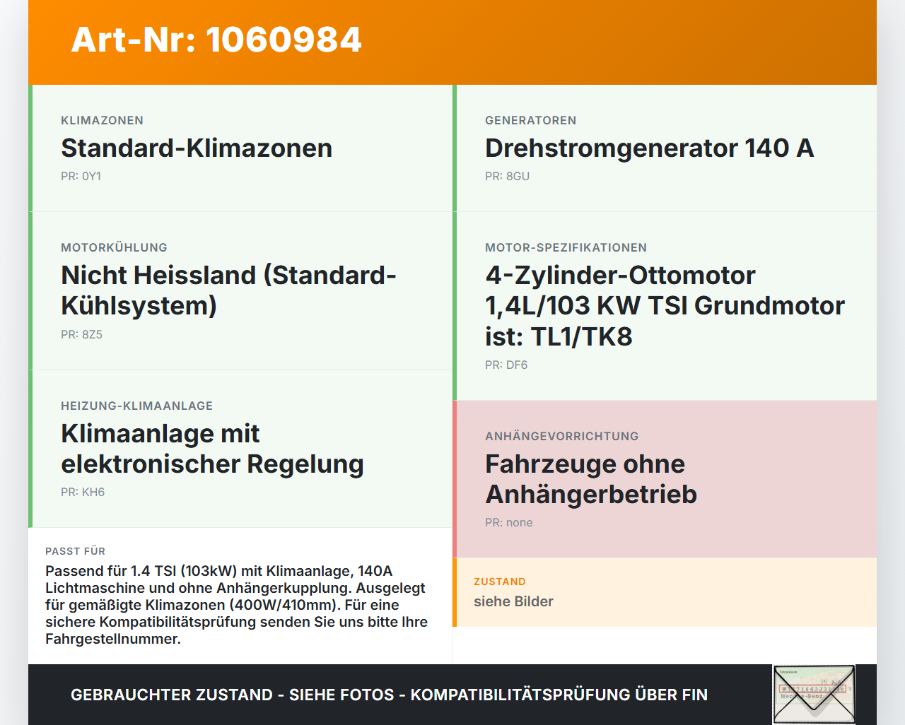VW Golf 7 VII 5G 12-17 TSI 1,4 103KW Lüfter Ventilator f. Kühler VW Golf 7 VII 5G 12-17 22.11.2013 5Q0121203DA... Vorschau 3