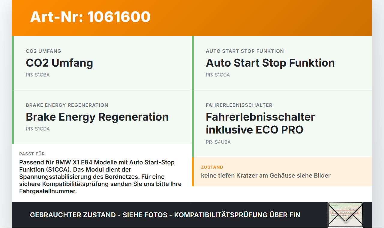 BMW X1 E84 12-15 Steuergerät ECU Modul SG 12V DCDC-Wandler Spannungsstabilisator BMW X1 E84 12-15 29.04.2015... Vorschau 3