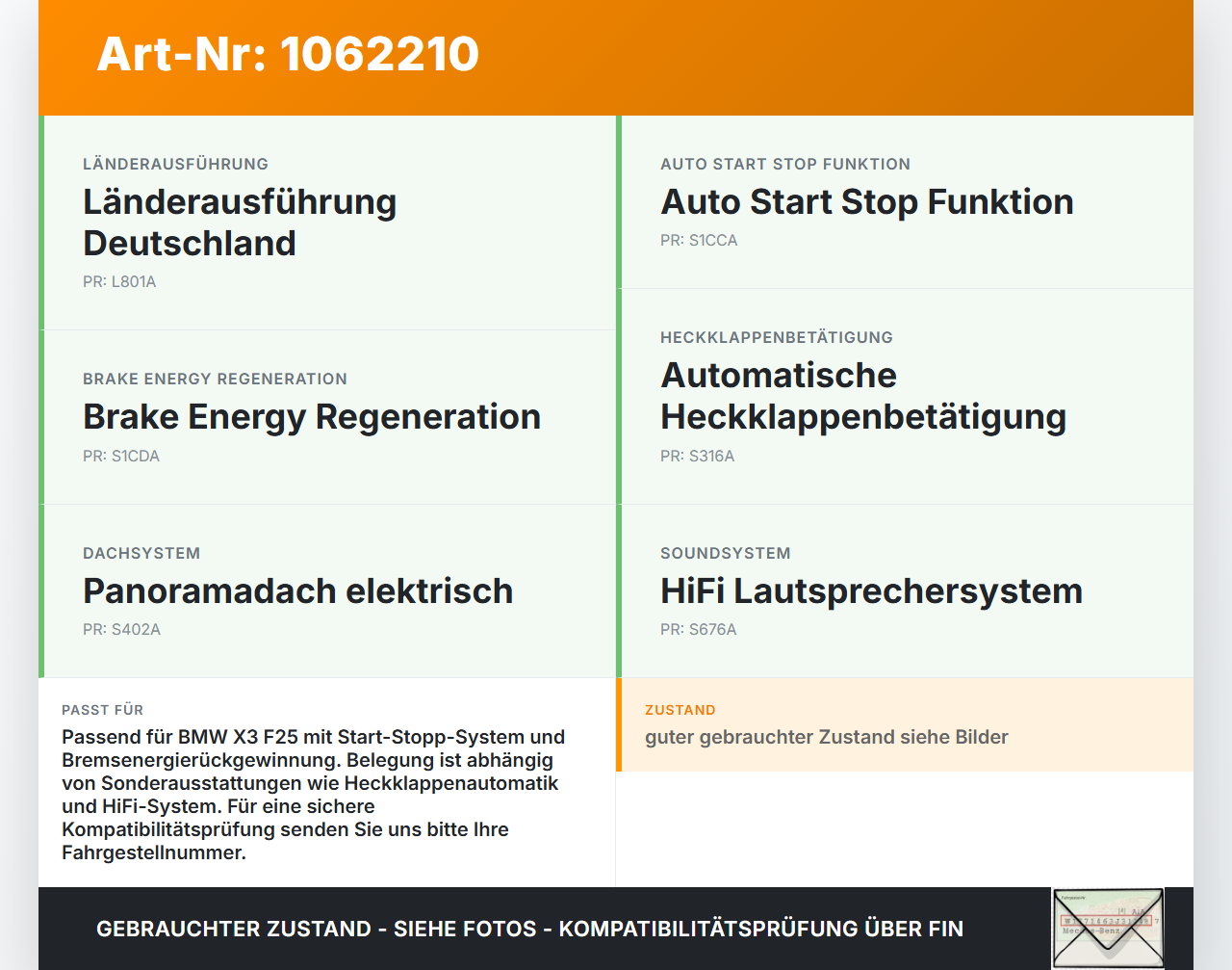 BMW X3 F25 10-14 3,0 190KW Sicherungskasten Zentralelektrik BMW X3 F25 10-14 24.01.2013 9343259 61149343259 9206140... Vorschau 3
