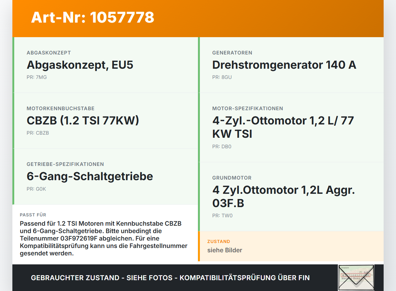 VW Golf VI 6 09-13 TSI 1,2 77KW Motor Kabelbaum Motorkabelbaum VW Golf VI 6 09-13 15.10.2012 03F972619F gebraucht Vorschau 3