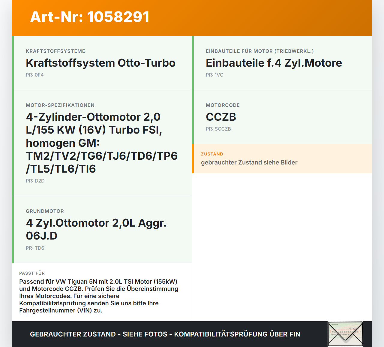 VW Tiguan 5N 11-16 2,0 155KW Nockenwellenverstellung Verstellung Nockenwelle VW Tiguan 5N 11-16 12.12.2012... Vorschau 3