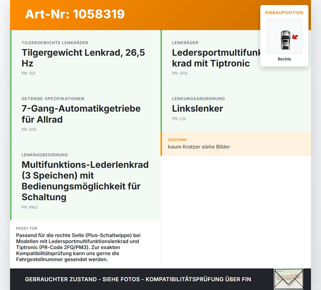 VW Tiguan 5N 11-16 Lenkradschalter Schaltwippe Tiptronic Schalter Rechts Plus VW Tiguan 5N 11-16 12.12.2012... Vorschau 3