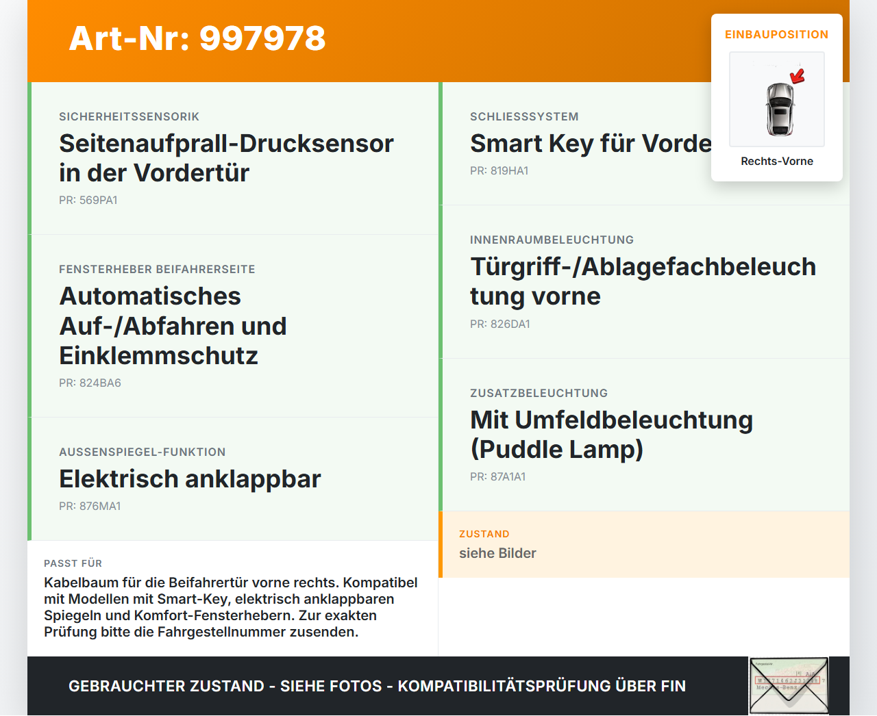 Hyundai I30 N PD 19-24 5T Kabelbaum für Tür und Fensterheber Rechts Vorne Hyundai I30 N PD 19-24 10.10.2022... Vorschau 3