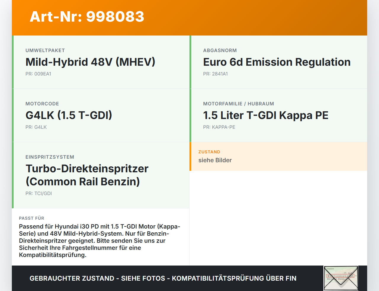 Hyundai I30 N PD 19-24 T-GDI 1,5 118KW G4LK Ventil Common Rail Druckregelventil Druck Hyundai I30 N PD 19-24... Vorschau 3
