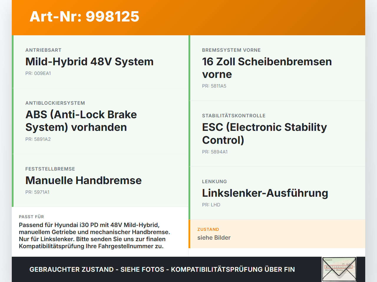 Hyundai I30 N PD 19-24 ABS Steuergerät Aggregat Hydraulikblock Hyundai I30 N PD 19-24 10.10.2022 58910-G4ED0... Vorschau 3