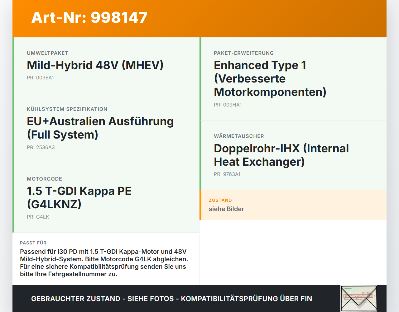Hyundai I30 N PD 19-24 T-GDI 1,5 118KW Thermostat Flansch Thermostatgehäuse Hyundai I30 N PD 19-24 10.10.2022... Vorschau 3