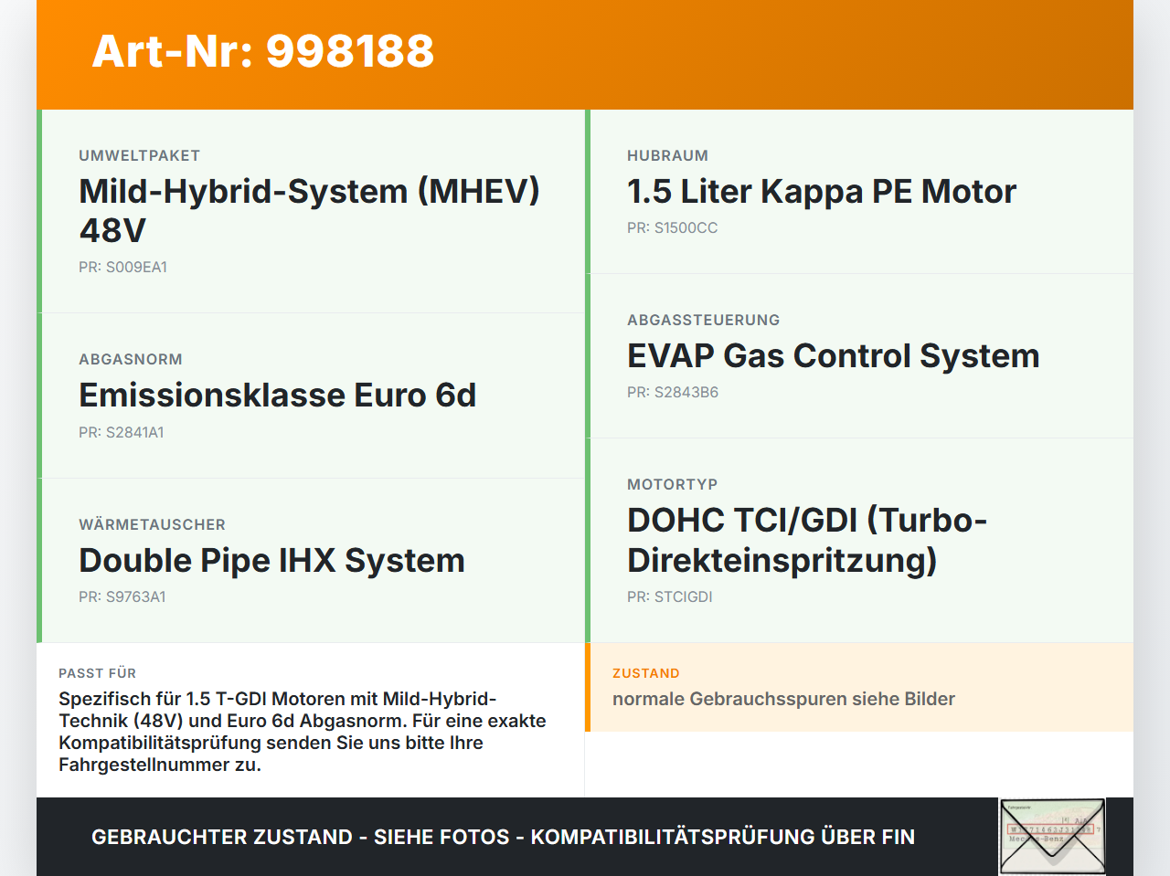 Hyundai I30 N PD 19-24 T-GDI 1,5 118KW Abgaskühlung Wärmetauscher für AGR Hyundai I30 N PD 19-24 10.10.2022... Vorschau 3