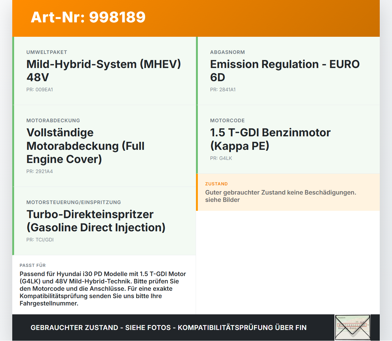 Hyundai I30 N PD 19-24 T-GDI 1,5 118KW G4LK Ansaugbrücke Ansaugkrümmer Hyundai I30 N PD 19-24 10.10.2022... Vorschau 3