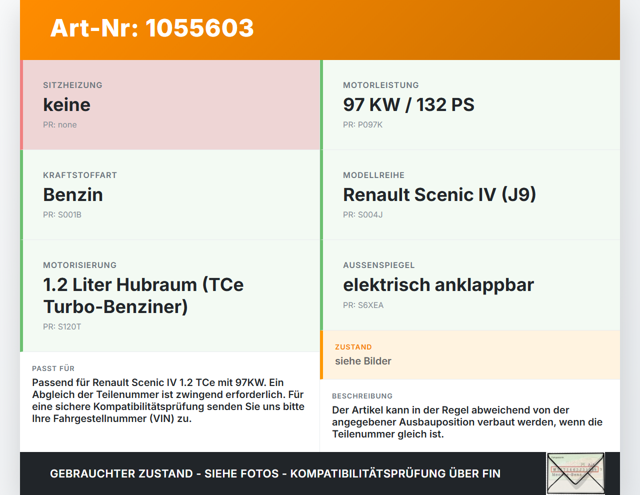 Renault Scenic IV J9 16-20 1,2 97KW Injektor Einspritzdüse Rail Zyl.4 Renault Scenic IV J9 16-20 27.01.2017 AN0170... Vorschau 3