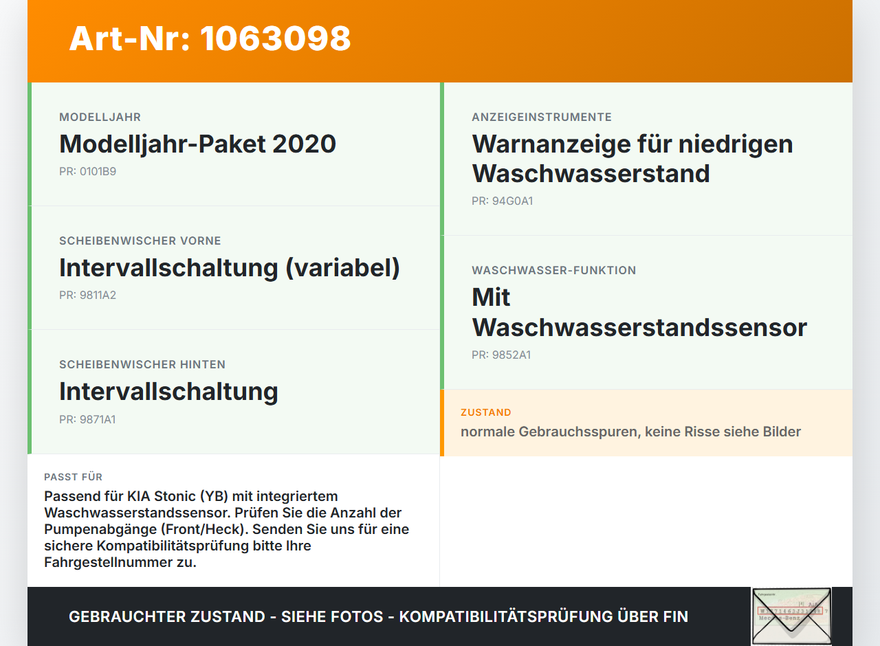 KIA Stonic YB 17-20 1,0 88KW Waschwasserbehälter Wasserbehälter Wischwasserbehälter KIA Stonic YB 17-20 09.12.2019... Vorschau 3