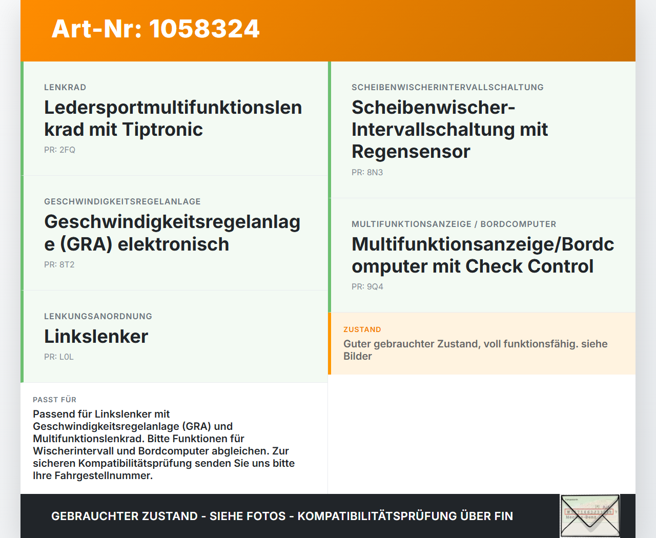 VW Tiguan 5N 11-16 Lenkstockschalter Blinker Wischer Kombischalter VW Tiguan 5N 11-16 12.12.2012 5K0953501AT... Vorschau 3