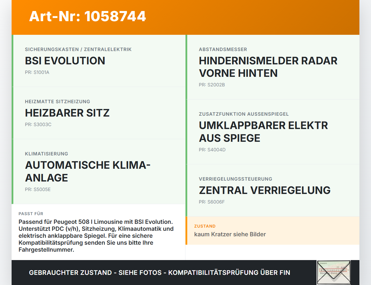 Peugeot 508 I 8D 10-14 Steuergerät ECU Modul Komfort Bordnetzsteuergerät Peugeot 508 I 8D 10-14 20.11.2012... Vorschau 3