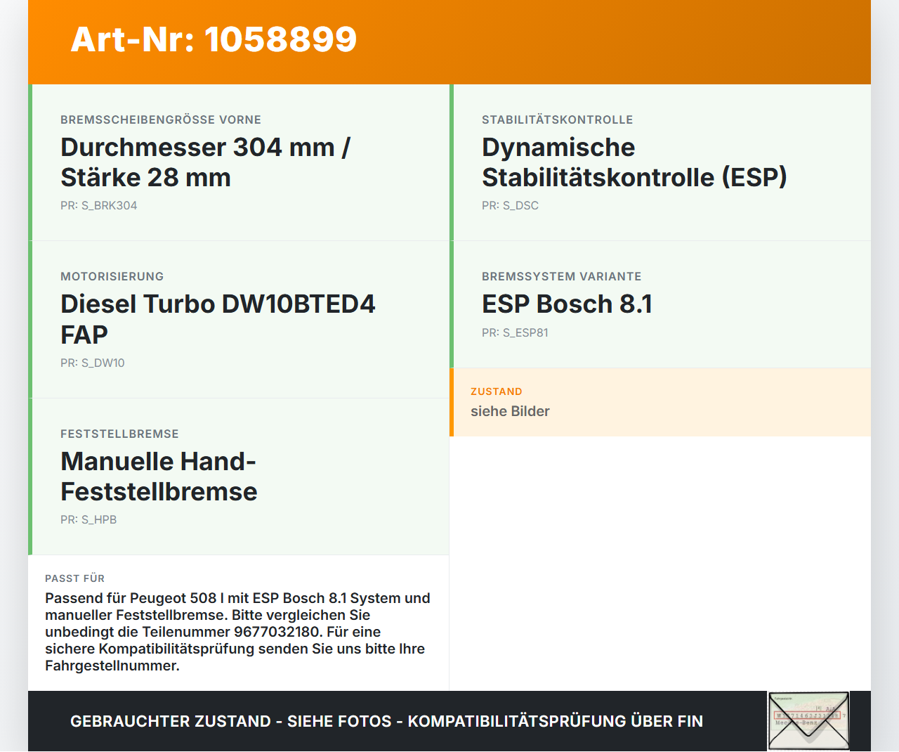 Peugeot 508 I 8D 10-14 ABS Steuergerät Aggregat Hydraulikblock Peugeot 508 I 8D 10-14 20.11.2012 9677032180 gebraucht Vorschau 3
