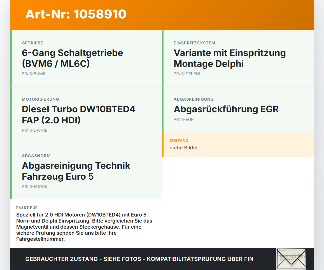 Peugeot 508 I 8D 10-14 HDI 2,0 103KW Magnetventil Druckwandler Peugeot 508 I 8D 10-14 20.11.2012 9660693180 6455244... Vorschau 3