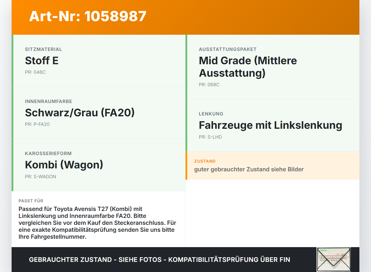 Toyota Avensis T27 08-11 Schalter Tankdeckel Entriegelung Toyota Avensis T27 08-11 07.09.2011 15C252 gebraucht Vorschau 3