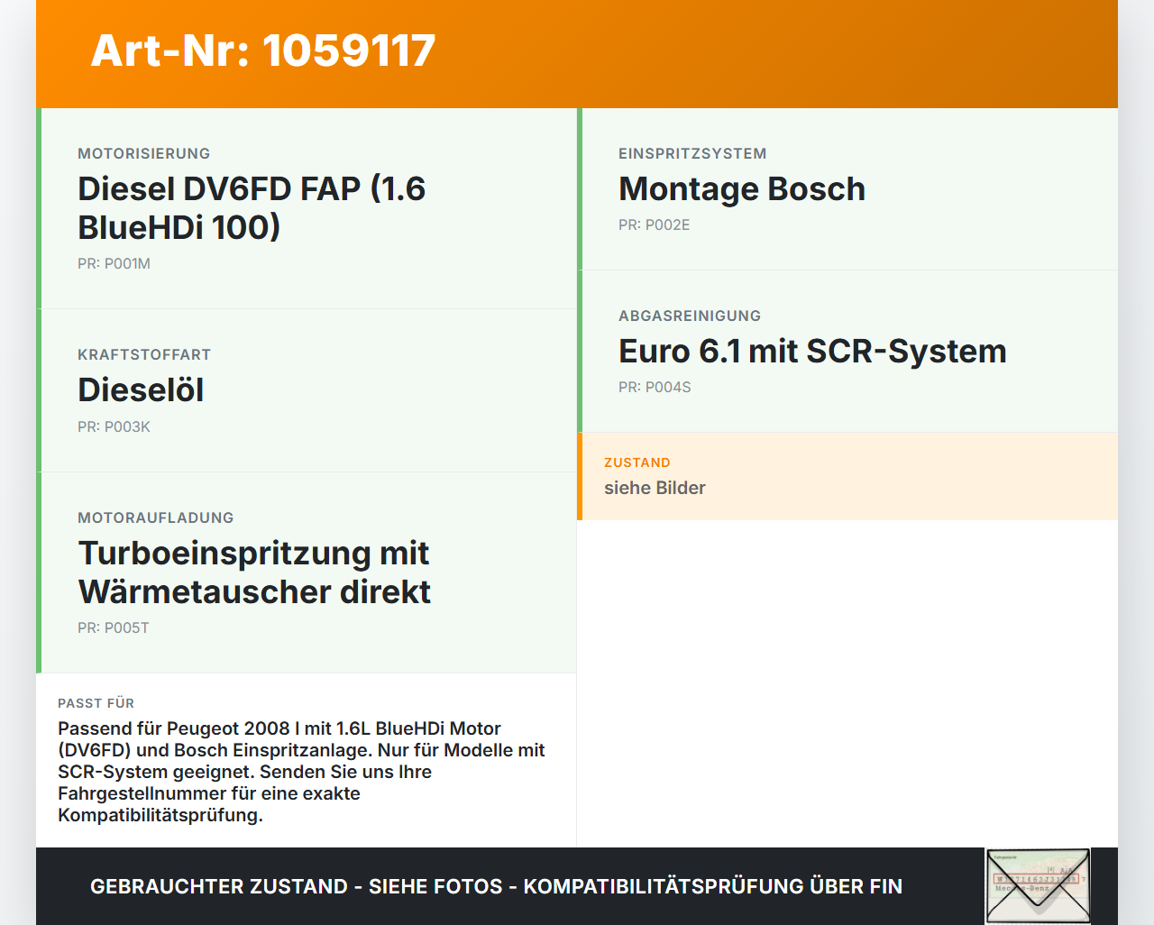 Peugeot 2008 I 13-19 HDI 1,6 73KW Hochdruck Leitung Kraftstoffleitung Peugeot 2008 I 13-19 01.12.2016 gebraucht Vorschau 3
