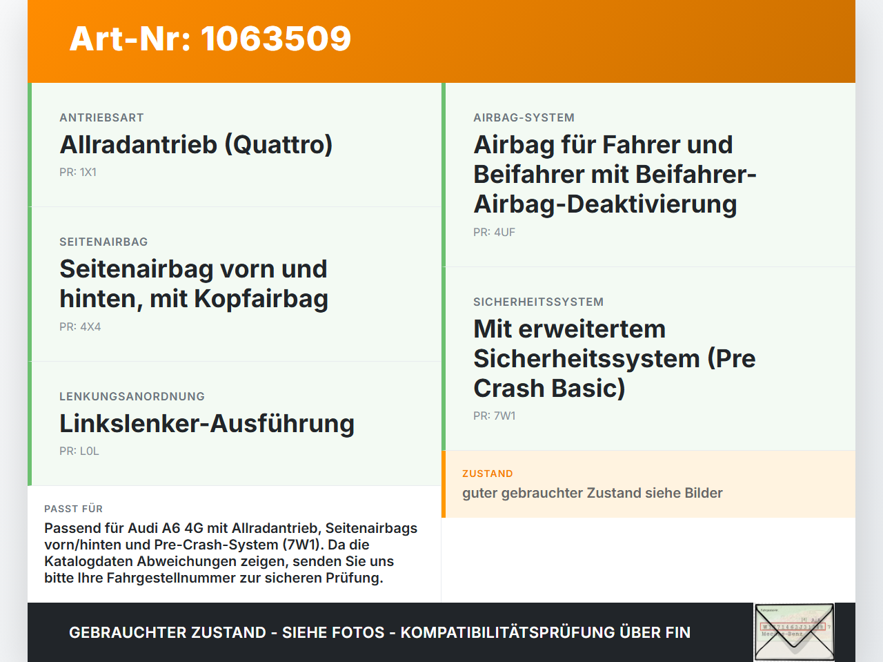 Audi A6 4G C7 11-14 qu Airbag Steuergerät Airbagsteuergerät Audi A6 4G C7 11-14 qu 31.01.2012 41710-23030... Vorschau 3