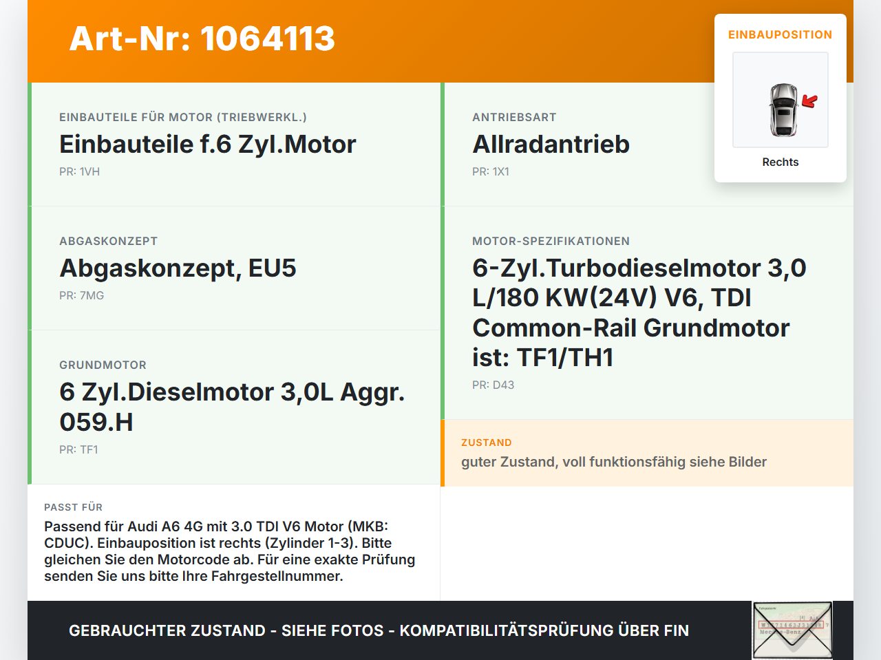 Audi A6 4G C7 11-14 qu 2,0 130KW CDUC Ventildeckel Zylinderkopfhaube Rechts 1-3 Audi A6 4G C7 11-14 qu 31.01.2012... Vorschau 3
